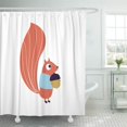 thumbnail image 1 of SUTTOM Rideau de Douche pour Enfants Écureuil d'Automne Gland Forêt Dessin Animé Mignon 66x72 Pouces, 1 of 1