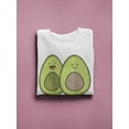 thumbnail image 3 of Avocado Halves Cartoon Sweatshirt Women -Image by Shutterstock, Female x-Large, 3 of 4