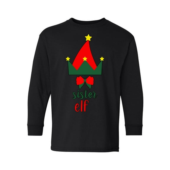 Awkward Styles Xmas Long Sleeve Shirt for Kids Youth Girls Christmas Sister Elf Shirt