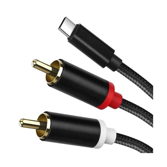 AOWOTO Car, Home Theater, Speaker 3.3FT USB C to RCA Cable