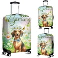 thumbnail image 2 of Dachshund Hello Spring Time Flower Floral Nature Travel Luggage Cover Wiener Dog Lover Gifts Idea Suitcase Dust Protective Decor - 02031, 2 of 5