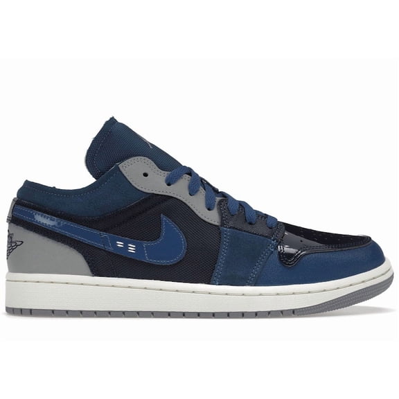 Jordan Men's 1 Low SE Craft Obsidian French Blue Ashen Slate White Shoes, from StockX