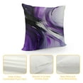 thumbnail image 4 of Creowell Car Couch Bedroom Pillow Covers Purple and Gray Abstract Throw Pillows, Modern Abstract Outdoor Pillowcase Cushion Case Decor for Home Sofa Couch Bed White, 4 of 5