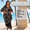 thumbnail image 5 of XYZCANDO Women Kaftan Dresses Plus Size V-Neck Batwing Sleeves Beach Cover Up Black Camo Hunting Caftan Dress Swimsuit Coverup for Women Bathing Suit Coverups Swim Cover Up Beach Wear, 5 of 7