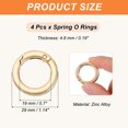 thumbnail image 2 of Uxcell Spring O Rings, Metal Round Clips Flat Trigger Keyrings Snap Buckle Clasps for Keychains and Bags Light Gold 1.1 Inch, 2 of 7