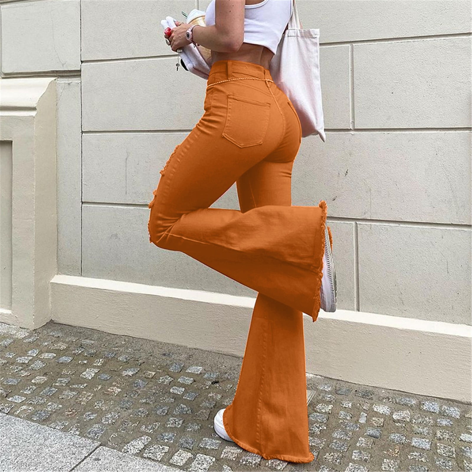 Details more than 222 orange jeans womens
