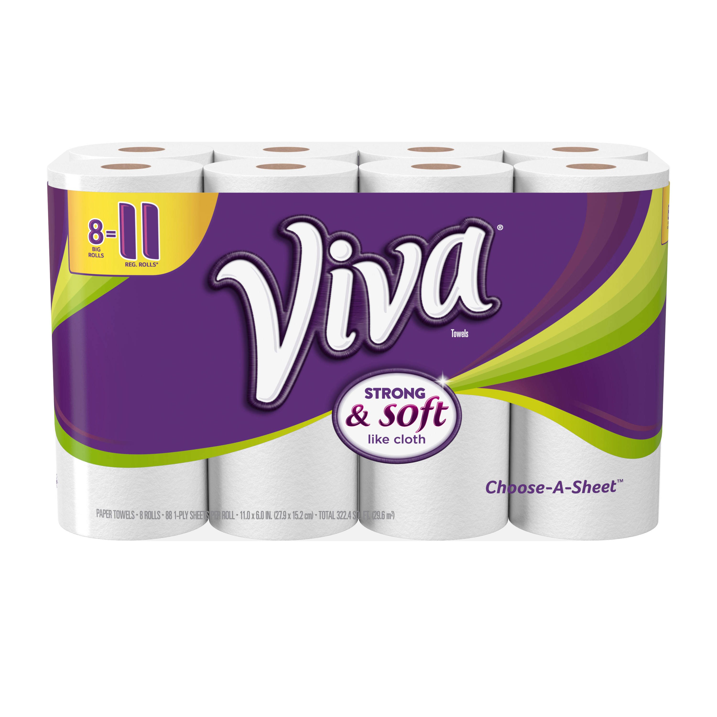 VIVA Choose a Sheet Big Roll Paper Towels White 88 sheets 8 rolls eBay