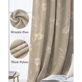 thumbnail image 6 of Beige Floral Blackout Curtains 54 Inch Length 2 Panels Set for Living Room Bedroom, Vintage Spring Botanical Flowers Room Darkening Window Curtains Thermal Insulated Black Out Curtain 52"x54", 6 of 8