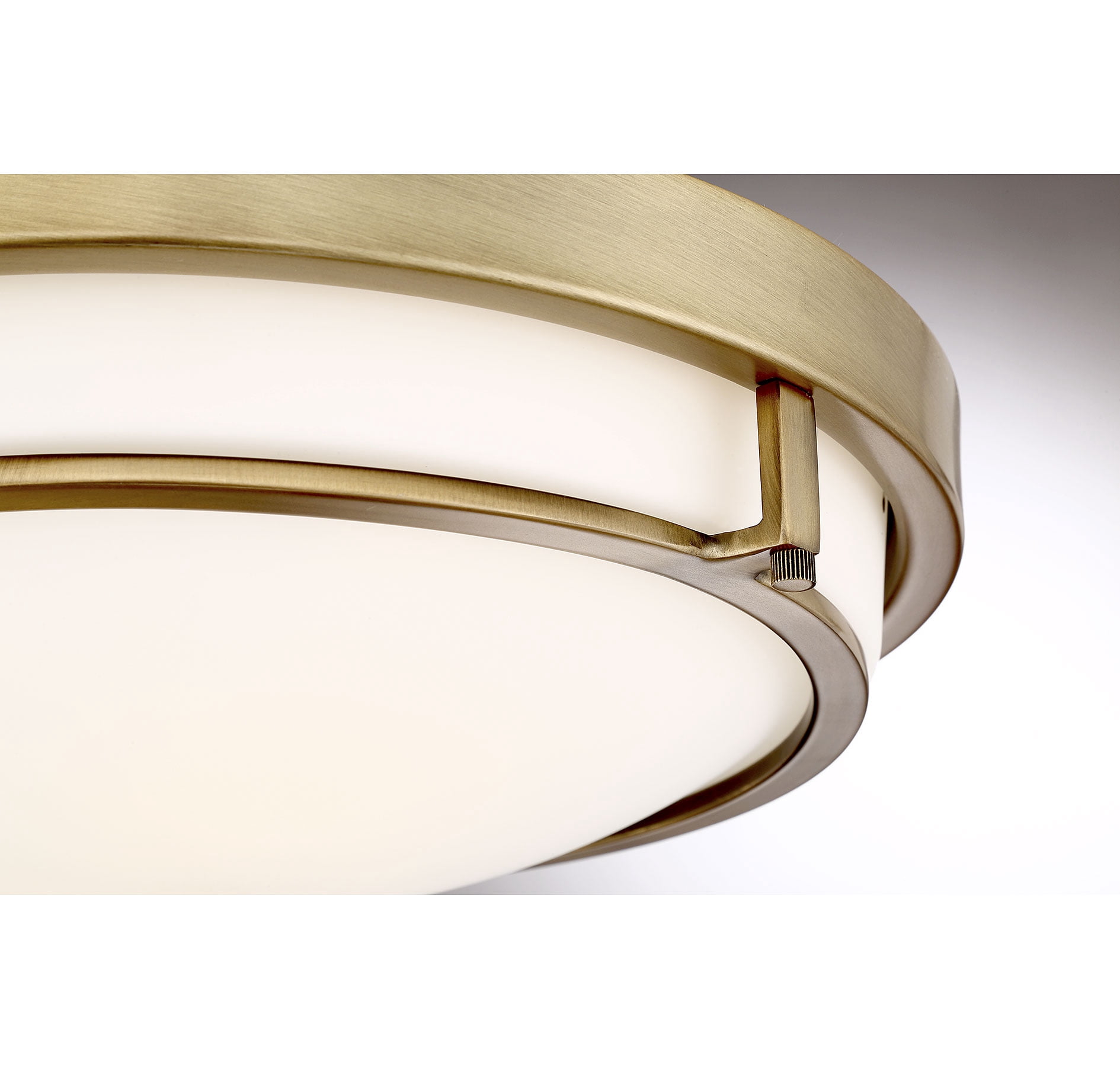 Trade Winds Felton 2-Light Flush Mount Ceiling Light in Natural Brass