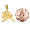 thumbnail image 2 of 14K Yellow Gold Alaska State Map Pendant, 2 of 4