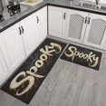 thumbnail image 3 of Kitchen Rug Set Of 2 Non Slip Kitchen Mats for Floor,Happy Halloween Spooky Trick or Treat (15)Kitchen Floor Mat for Bathroom,Room Bath (47x17+30x17 Inches), 3 of 7