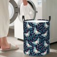 thumbnail image 4 of Lsque Glowing Butterfly pattern Laundry Hamper Basket, Tall Woven Rope Hamper Basket for Clothes, Lightweight Storage Basket, Collapsible Waterproof-, 4 of 8