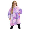 thumbnail image 1 of Manta con capucha de gran tamaño, manta mullida Oodie, sudadera con capucha para niños, manta con capucha y bolsillo frontal grande (7-13 años para niños), 1 of 5