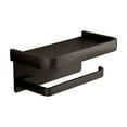 thumbnail image 2 of Toilet Paper Holder with Shelf - Aluminum Alloy Toilet Paper Holder Wall Mount Toilet Roll Holder - Self Adhesive Wall Mount Toilet Paper Roll Holder, for Bathroom, Washroom, Kitchen, RV(Black), 2 of 6