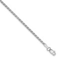 thumbnail image 1 of 14K White Gold 1.9mm Round Diamond Cut Wheat Chain, 1 of 2