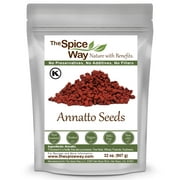 The Spice Way Annatto Seed - Latin American & Caribbean cuisine  Whole Seeds - All Natural - Resealable Pouch  32 oz.