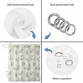 thumbnail image 3 of Daisy Shower Curtain Set - 48" x 72" Washable Bathtub Curtain with 12 Hooks, Spring Flowers Eucalyptus Leaves Botanical Beige Waterproof Fabric Stall Shower Curtains for Bathroom/Bathtub Décor, 3 of 6