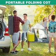 Slsy XL Folding Camping Cots with 3.3 inch 2 Sided Mattress, 75* 28 Sleeping Cot Guest Bed, Folding Bed Cot with Carry Bag