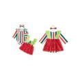 thumbnail image 2 of Cjfdfy Newborn Baby Girl Christmas Outfit Long Sleeve Romper Santa Embroidery Tulle  Star Patchwork Dress Bow Headband 3 Piece Set Infant Christmas Dress Fall Winter Clothes Set 0-24M, 2 of 9