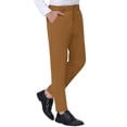 thumbnail image 4 of INSPIRE CHIC Men's Dress Solid Color Pants Straight Front Chino Slacks, 4 of 7