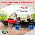 thumbnail image 6 of Qaba 12V Kids Electric Ride on Truck, Land Rover Licensed Battery Powered Toy Car w/ Remote Control, Dual Motors, Spring Suspension, Black, 6 of 10