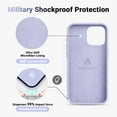 thumbnail image 4 of Designed for iPhone 15 Pro Max Case, Upgraded Silicone[Military Shockproof Protection] for iPhone 15 ProMax Case with Soft Anti-Scratch Microfiber Lining, 6.7 inch, Light Purple, 4 of 14