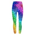 thumbnail image 4 of SELONE Workout Leggings Women's Plus Size Gym Leggings Elastic Waist Full Length Summer Pants Curvy Slim Casual Long Vacation Pants Gradient Print Yoga Lightweight Multicolor M Breathable Beach Pants, 4 of 4