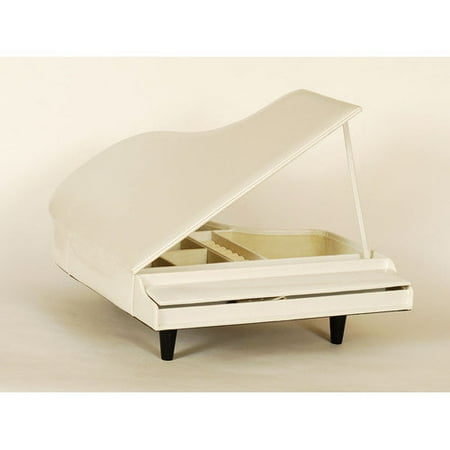 Ashton Sutton Piano Shaped Jewelry Box in White