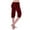 Wine, variant on Timegard Ribbed Shorts for Women Cargo Knee Length Pants Slim Comfy Outdoor Active Yoga Shorts Summer