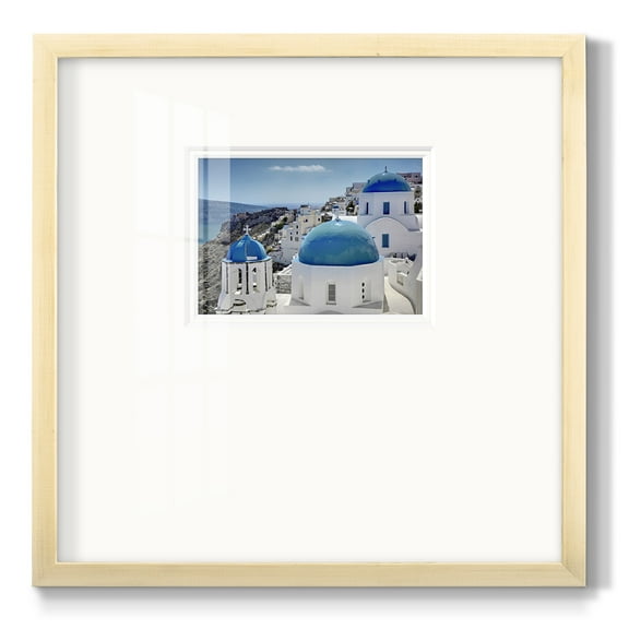 Santorini SaturdayPremium Framed Print
