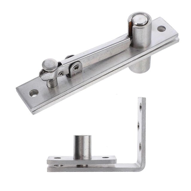 1 Set Stainless Steel 360 Degree Rotation Hidden Door Pivot Hinge for Wood Doors