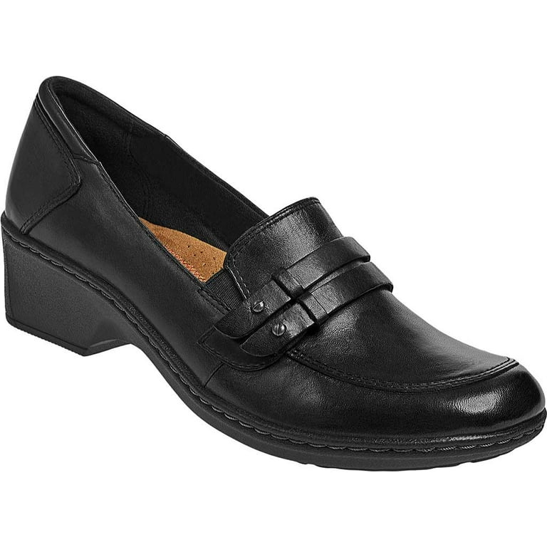 Women s Rockport Cobb Hill Deidre Black Full Grain Leather 10 N Walmart
