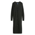 thumbnail image 4 of Scoop Women's and Women's Plus Button Front Maxi Cardigan Sweater, Midweight, Sizes, XS-4X, 4 of 4