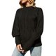 thumbnail image 1 of Suéter de las mujeres Suéter de punto para mujer, cuello alto, manga de linterna, jersey de punto con cable, jersey cálido informal, tops 1 1, 1 of 5