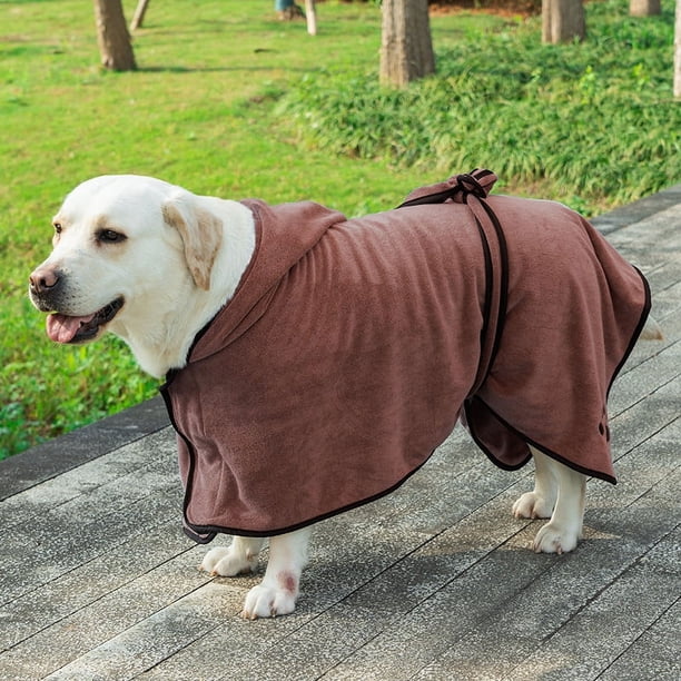 Albornoz para mascotas de microfibra, temu, toalla de baño absorbente de secado rápido, ropa para perros con garra
