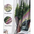 thumbnail image 3 of Modern Forest Blackout Curtains for Bedroom Living Room Darkening Curtains 84 Inch Length 2 Panels Set Summer Natural Chic Colorful Fish Window Curtain Window Treatment Grommet Drapes 42"x84", 3 of 9