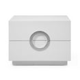 thumbnail image 4 of 30" High Gloss Modern White Two Drawer Nightstand, 4 of 5