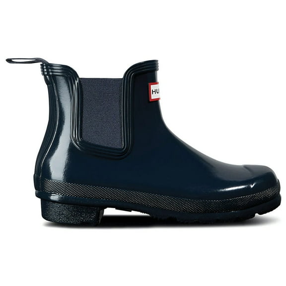 Hunter Original Chelsea Gloss Rubber Women's Boots (Navy, 5 UK - 38 EU - 7 US)