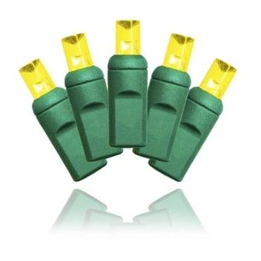Queens of Christmas  50 Count Yellow Twinkle Decorative LED Light Set with 6 in. Spacing