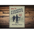 thumbnail image 1 of Pa's Fishing Stories Novelty Sign, Metal Wall Decor - 10x14 inches, 1 of 4