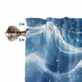 thumbnail image 4 of Coastal Waves Valances for Windows Farmhouse Kitchen Curtains Valances Rod Pocket Valance Curtains for Kitchen Windows Summer Beach Ocean Nautical Watercolor Window Valances for Bathroom 42"x18", 4 of 6