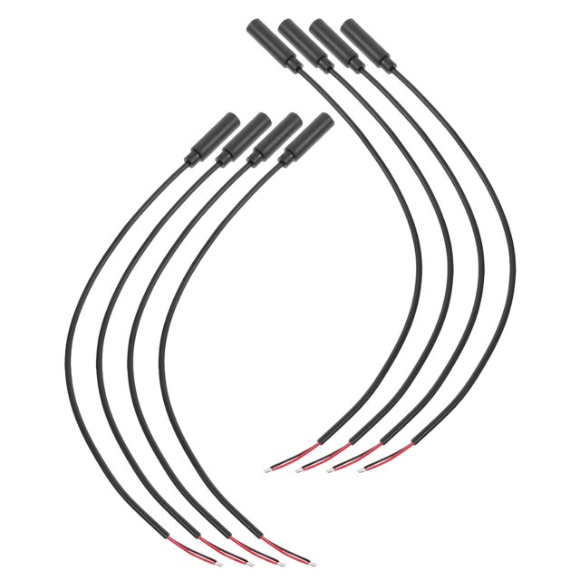 UPOUART 8Ud Cable Para Altavoces Negro Con Conector 2.5mm Mono Para Uso Doméstico Y Exterior