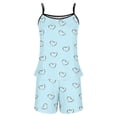 thumbnail image 4 of cfhntfmh Pajama Sets for Women Fashion Printed Spaghetti Strap Scoop Neck Sleeveless Tank Tops Comfy Shorts Sleepwear Sets, 4 of 4