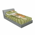 thumbnail image 3 of Ambesonne Colorful Fitted Sheet & Pillow Sham Set, St. Patricks Day, Queen, Olive Green, 3 of 3