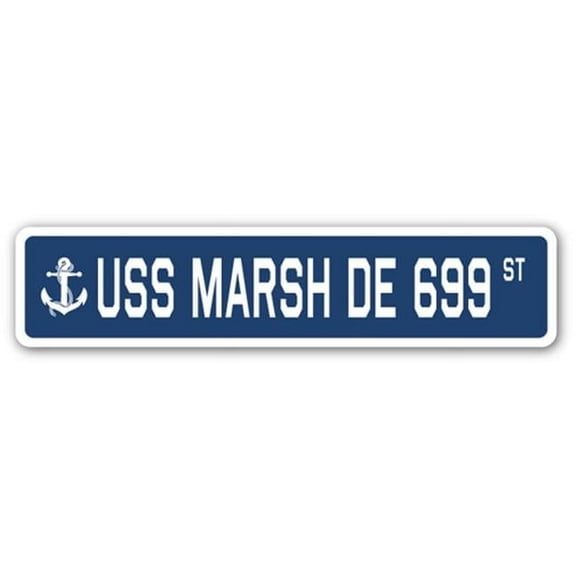USS MARSH DE 699 Street Sign us navy ship veteran sailor gift
