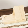 thumbnail image 2 of Wooden Book Stand Triangle Book Holder Reading With Phone Holder Book Rest With Cup Holder For Coffee Bibliophile Book Lovers Natural, 2 of 5