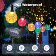 thumbnail image 4 of SHANJIA Solar String Lights, 6.5m 30LED Globe String Lights Waterproof Crystal Globe Fairy Lights for Gazebo,Camping,Party, Christmas Decorative, 4 of 9