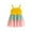 B001, variant on MXIEZI 18 Months-6 Years Girls Halter Beach Tutu Sundress Baby Sleeveless Dress Toddler Spring Summer Patchwork Colors Girls Dresses for Kids