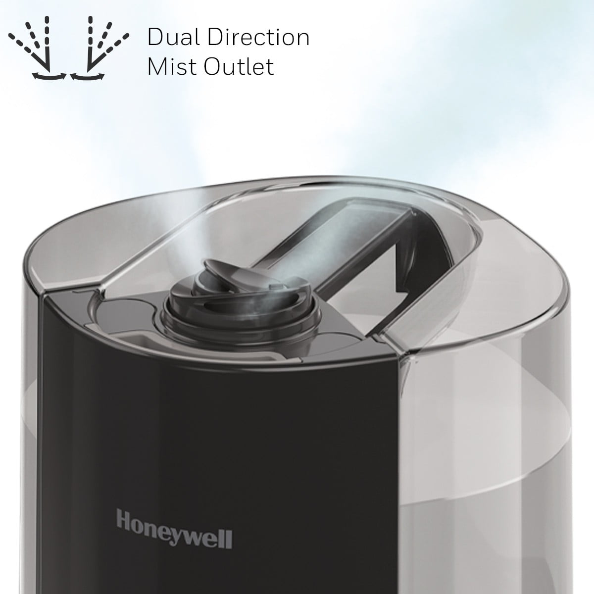 Honeywell Dual Comfort Cool Warm Mist Humidifier for Large Rooms 600 sq.ft, HWC775B, Black