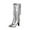 Silver, variant on Xfvqtps Womens Fashion Winter Knee High Boots with Tassel Chunky Heel Side Zipper Pointed Toe Mid Calf Boots for Casual Outdoor Dress Black